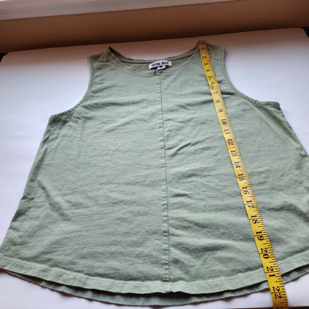 Mya & Nu 100% Cotton Sleeveless Olive Green Top - Picture 5 of 10